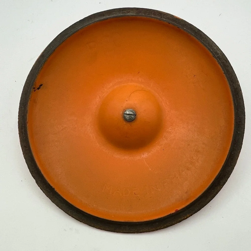 Le Creuset Flame Orange Enamel Cast Iron Replacement Lid P 20 Made‎ In France 8